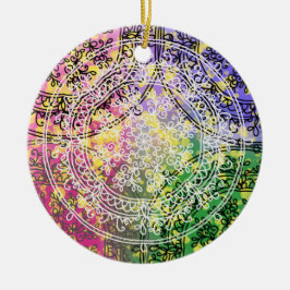 Ornamento De Cerâmica Fundo floral lança almofada de lançamento