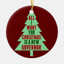 Ornamento De Cerâmica Funny Anti Governor Abbott Christmas Tree