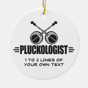 Ornamento De Cerâmica Funny Banjo