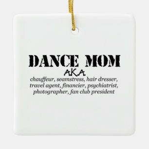 Ornamento De Cerâmica Funny Dance Mom AKA Chauffeur square