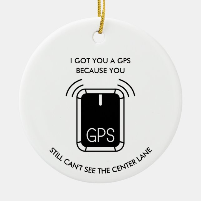 Ornamento De Cerâmica Funny Driving or bowling, Sarcastic gift (Frente)