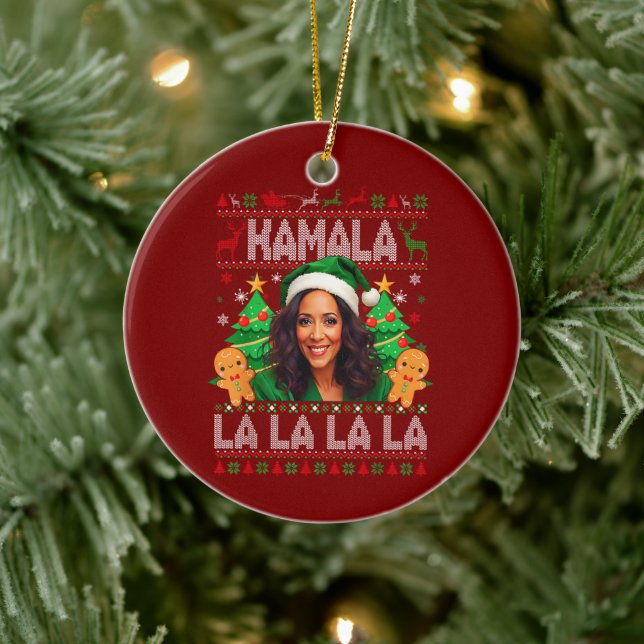 Ornamento De Cerâmica Funny Kamala Harris Natal 2024 (Árvore)