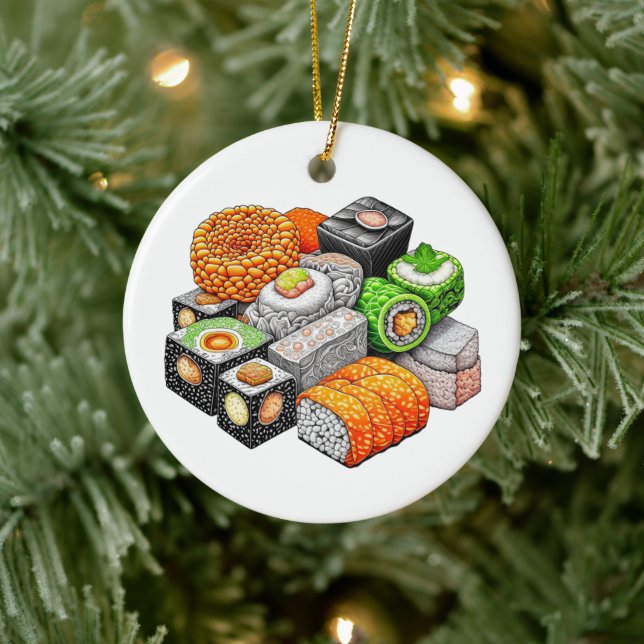 Ornamento De Cerâmica Funny Sushi Pun Natal (Árvore)