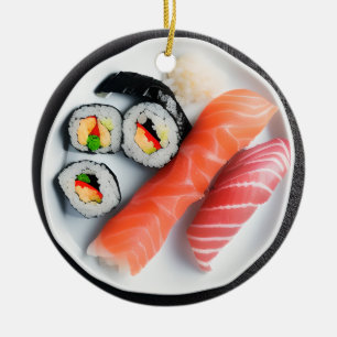 Ornamento De Cerâmica Funny Sushi Pun Natal