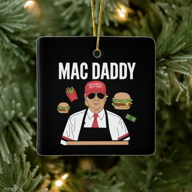 Ornamento De Cerâmica Funny Trump Fries Fazer Fries Pai Mac (Árvore)