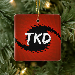 Ornamento De Cerâmica Furacão das artes marciais TKD