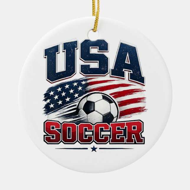Ornamento De Cerâmica Futebol 2026 EUA (Frente)