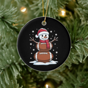 Ornamento De Cerâmica Futebol Americano de Natal Xmas Esporte