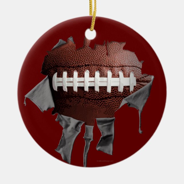 Ornamento De Cerâmica Futebol Americano Torn (Frente)