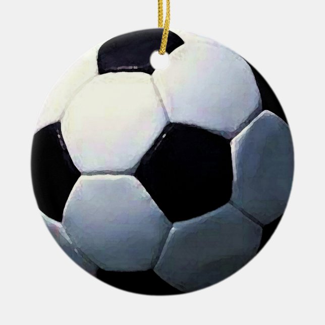 Ornamento De Cerâmica Futebol - Bola de Futebol (Frente)