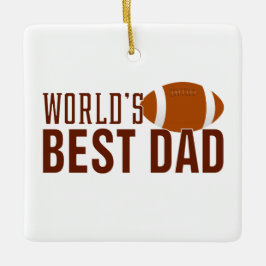 Ornamento De Cerâmica Futebol da melhor tipografia do Pai do mundo | Orn