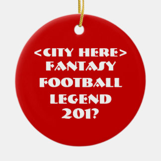 Ornamento De Cerâmica Futebol de fantasia personalizado