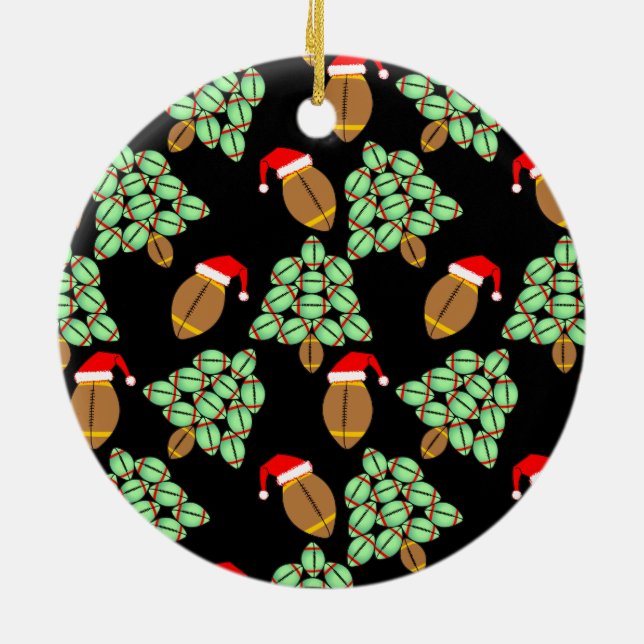 Ornamento De Cerâmica Futebol de Natal (Traseira)