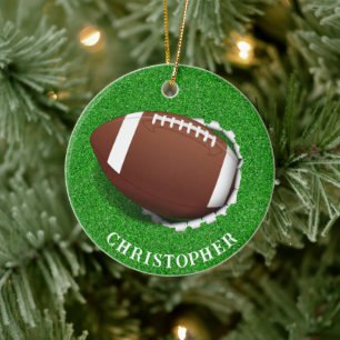 Ornamento De Cerâmica Futebol Desmanchando o Natal