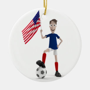 Ornamento De Cerâmica Futebol dos EUA