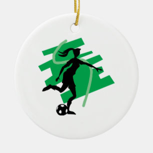 Ornamento De Cerâmica Futebol fêmea