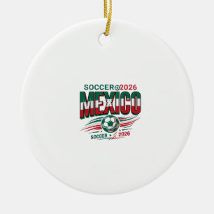 Ornamento De Cerâmica Futebol México 2026 Futebol Negrito Tipografia Paí