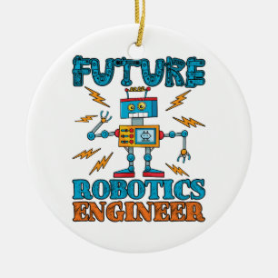 Ornamento De Cerâmica Futuro Engenheiro de Robótica