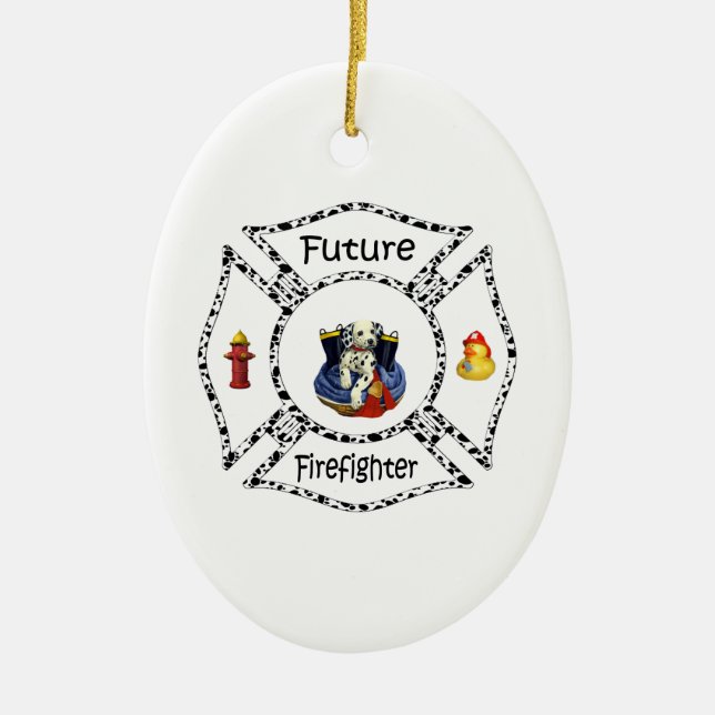Ornamento De Cerâmica Futuro FF Dalmation (Frente)