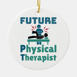 Ornamento De Cerâmica Futuro Fisioterapeuta Estudante de FT