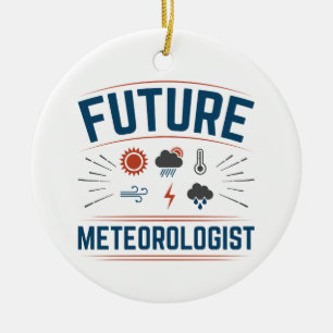 Ornamento De Cerâmica Futuro Meteorologista