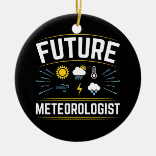 Ornamento De Cerâmica Futuro Meteorologista Estudante de Meteorologia