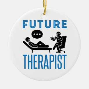 Ornamento De Cerâmica Futuro Terapeuta Psicólogo Saúde Mental