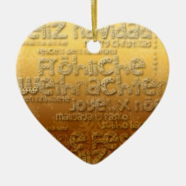 Ornamento De Cerâmica G International Weihnachten Navidad Heart Ornament