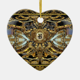 Ornamento De Cerâmica Gabey Victoria Monograma