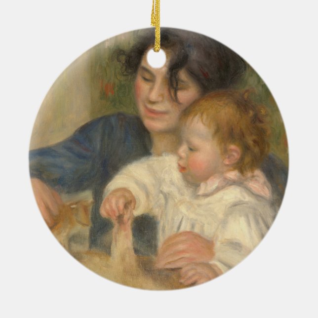 Ornamento De Cerâmica Gabrielle e Jean (por Pierre-Auguste Renoir) (Traseira)