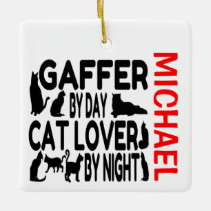 Ornamento De Cerâmica Gaffer ama Cats PERSONALIZADOS