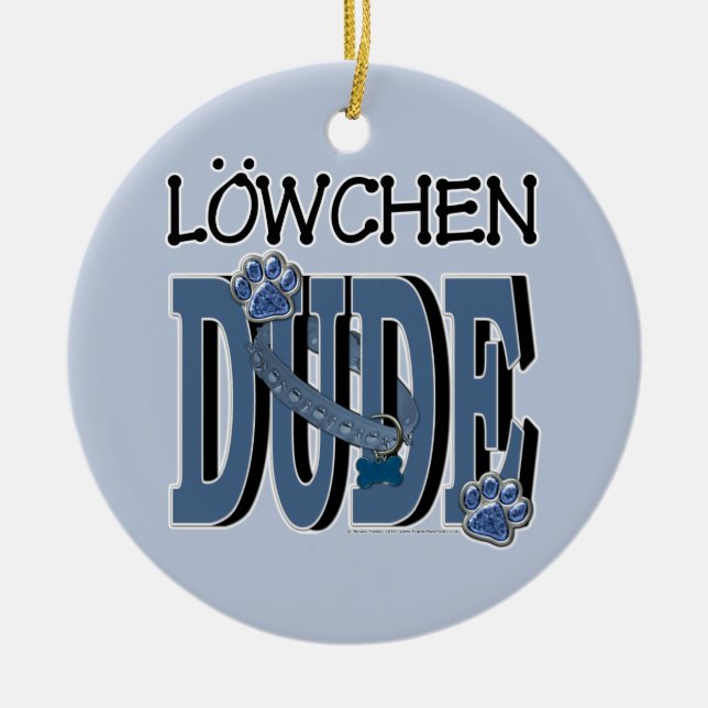 Ornamento De Cerâmica GAJO de Lowchen (Frente)