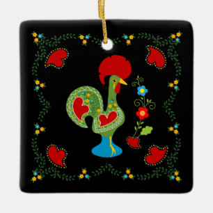 Ornamento De Cerâmica Galeria Portuguesa de Sorte em Feliz Aniversário V