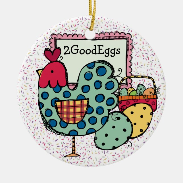 Ornamento De Cerâmica Galinha de cozinha - SRF (Frente)