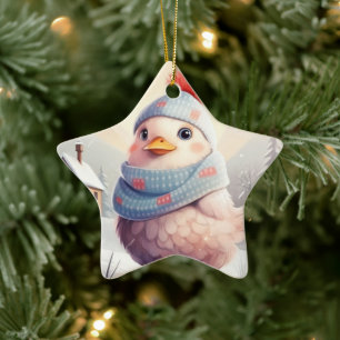 Ornamento De Cerâmica Galinha-fazenda, Presente de Pet-Lover Kawaii Cute