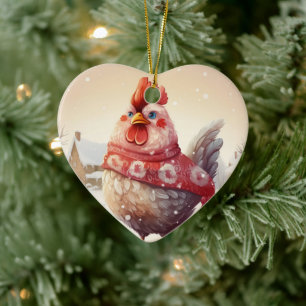Ornamento De Cerâmica Galinha-fazenda, Presente de Pet-Lover Kawaii Cute
