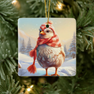Ornamento De Cerâmica Galinha-fazenda, Presente de Pet-Lover Kawaii Cute