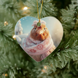Ornamento De Cerâmica Galinha-fazenda, Presente de Pet-Lover Kawaii Cute