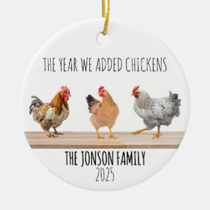 Ornamento De Cerâmica Galinha Ornada de Frango de Natal Presente