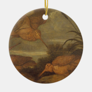 Ornamento De Cerâmica Galinhola no crepúsculo, c.1676 (óleo em canvas)