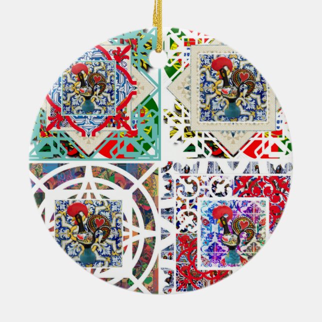 Ornamento De Cerâmica Galo de Barcelona, Po (Traseira)