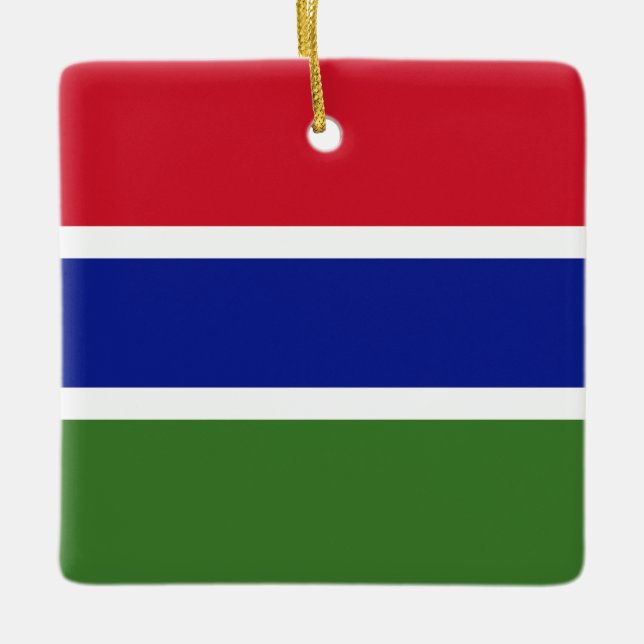 Ornamento De Cerâmica Gâmbia Flag (Frente)