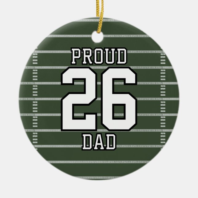 Ornamento De Cerâmica Game Day Football (Frente)