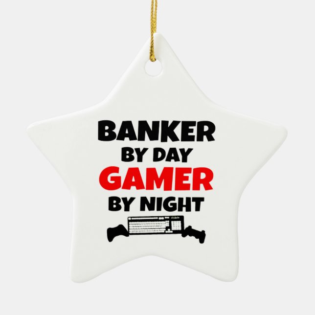 Ornamento De Cerâmica Gamer Banker (Frente)