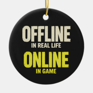 Ornamento De Cerâmica Gamer Offline Divertido Online