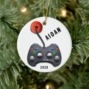 Ornamento De Cerâmica gamer video personalizado