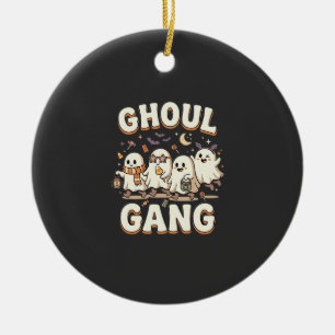 Ornamento De Cerâmica Gangue de Gólens do Halloween