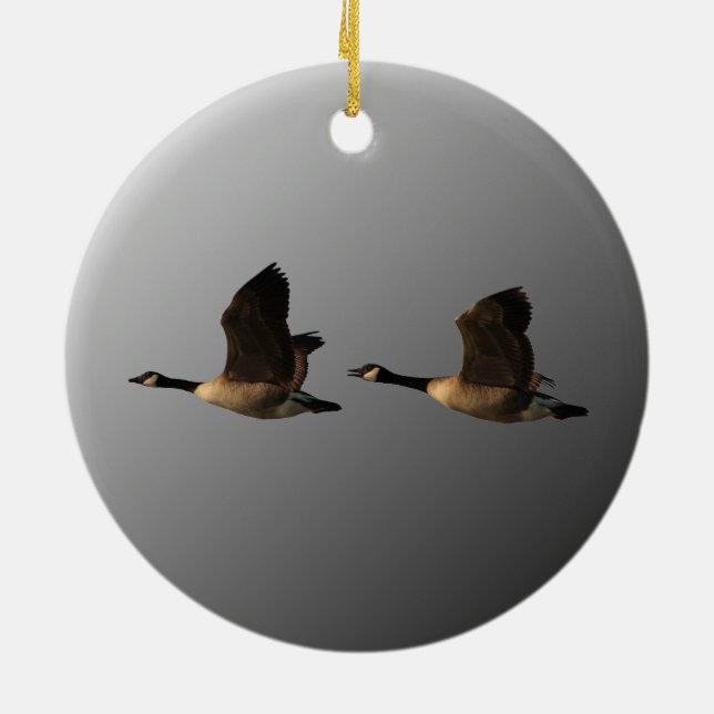 Ornamento De Cerâmica Gansos Voadores (Traseira)