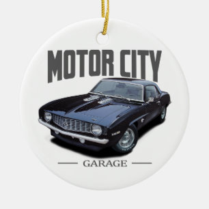 Ornamento De Cerâmica Garagem Camaro da cidade do motor