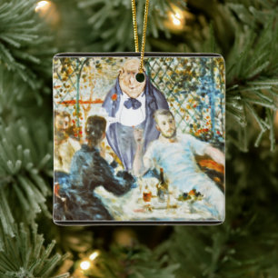 Ornamento De Cerâmica Garçom na Festa de Embarque (Renoir)
